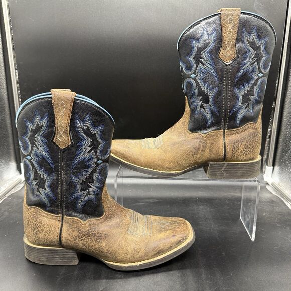 Ariat Tombstone Western Square Toe Cowboy Boot  Youth Size 4 10012794 - Picture 2 of 7